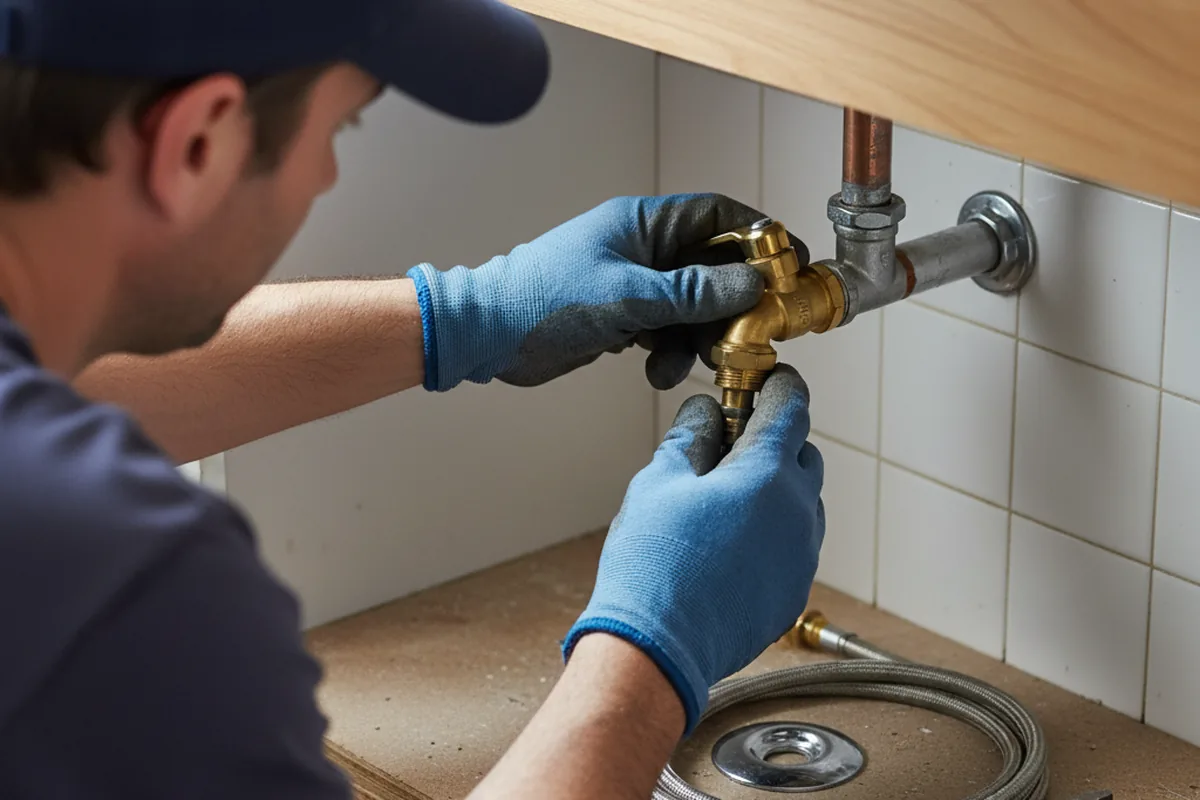 Shutoff valve and fitting work during Emergency Plumbing in Bullock